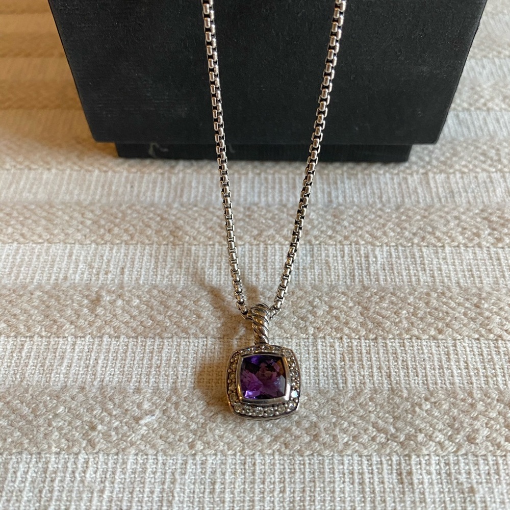 David Yurman petite Albion amethyst necklace